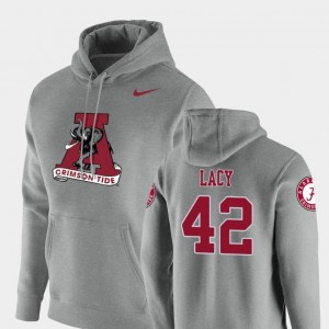 Eddie Lacy Alabama Hoodie Heathered Gray Vault Logo Club For Men Nike Pullover #42