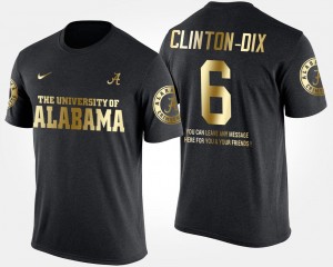 Short Sleeve With Message #6 Ha Ha Clinton-Dix Bama T-Shirt Gold Limited For Men's Black