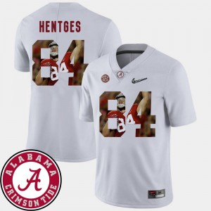 #84 Hale Hentges University of Alabama Jersey Football Men Pictorial Fashion White