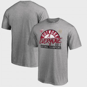 Heather Gray Bowl Game Bama T-Shirt For Men's College Football Playoff 2017 National Champions Motion