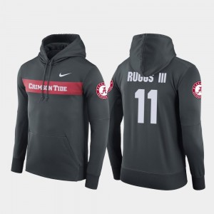 For Men's #11 Sideline Seismic Henry Ruggs III Bama Hoodie Anthracite Nike Football Performance