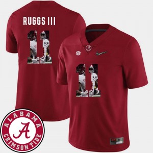 Pictorial Fashion Crimson Henry Ruggs III Bama Jersey Football #11 For Men's