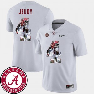 Jerry Jeudy Bama Jersey #4 Men's Football White Pictorial Fashion
