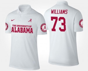 #73 For Men Jonah Williams Alabama Polo Name and Number White