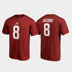 College Legends Men Josh Jacobs Alabama Crimson Tide T-Shirt #8 Crimson Fanatics Branded Name & Number