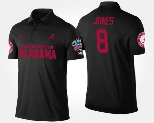 Julio Jones Alabama Polo Bowl Game Mens Black #8 Sugar Bowl Name and Number
