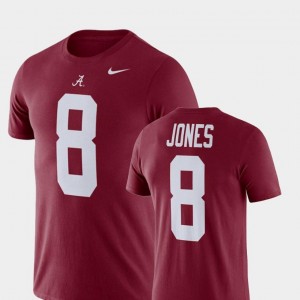 Nike Football Performance Crimson Julio Jones Bama T-Shirt Mens #8 Name and Number