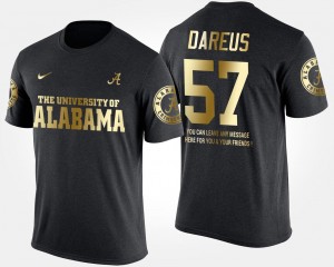 Short Sleeve With Message Marcell Dareus Alabama Crimson Tide T-Shirt Black #57 Mens Gold Limited