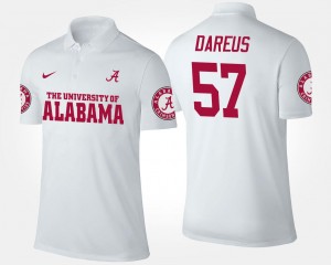 Name and Number Men White Marcell Dareus Bama Polo #57