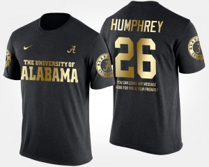 Short Sleeve With Message Men #26 Gold Limited Black Marlon Humphrey University of Alabama T-Shirt