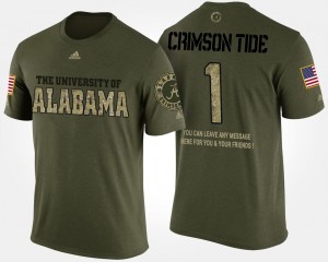 No.1 Short Sleeve With Message Camo Military Men Alabama T-Shirt #1