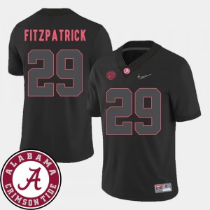 2018 SEC Patch Minkah Fitzpatrick Alabama Jersey For Men's Black College Football #29