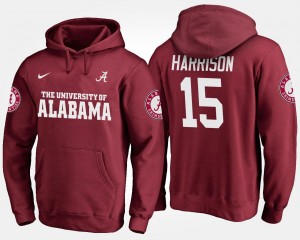 Men Name and Number #15 Ronnie Harrison University of Alabama Hoodie Crimson