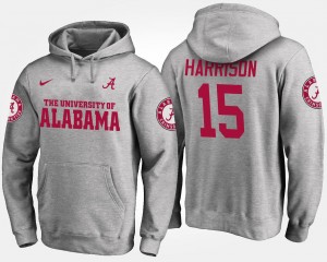 Name and Number Ronnie Harrison Alabama Crimson Tide Hoodie Gray Men's #15