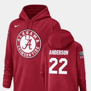 Crimson Ryan Anderson University of Alabama Hoodie Champ Drive Mens Nike Football Performance #22