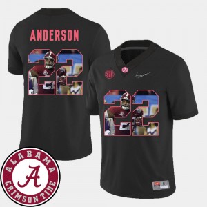 #22 Black Football Ryan Anderson Bama Jersey Pictorial Fashion For Men's