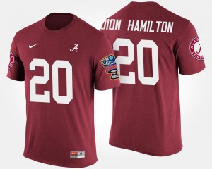 Shaun Dion Hamilton Bama T-Shirt For Men's Bowl Game Sugar Bowl #20 Crimson