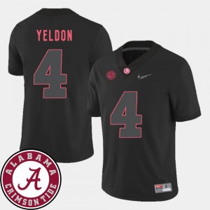 Mens T.J. Yeldon University of Alabama Jersey Black 2018 SEC Patch #4 College Football