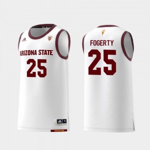 College Basketball #25 Replica For Men Grant Fogerty Arizona State Sun Devils Jersey White