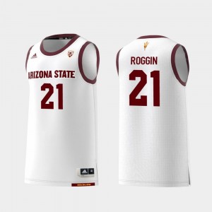 College Basketball Jack Roggin Arizona State Sun Devils Jersey White Replica #21 Men's