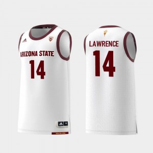 For Men #14 Replica Kimani Lawrence Arizona State Jersey White College Basketball