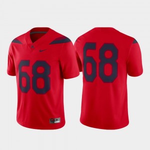 Red #68 For Men Alternate College Football Arizona Jersey Game