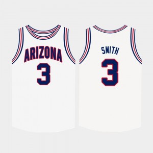 Dylan Smith Arizona Wildcats Jersey For Men's College Basketball White #3