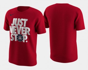 Basketball Tournament Just Never Stop University of Arizona T-Shirt Red March Madness Selection Sunday For Men's