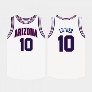 College Basketball #10 White For Men Ryan Luther Wildcats Jersey