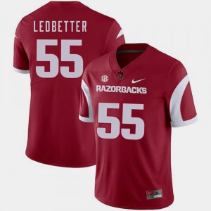 College Football Jeremiah Ledbetter Razorbacks Jersey Men Cardinal Nike #55