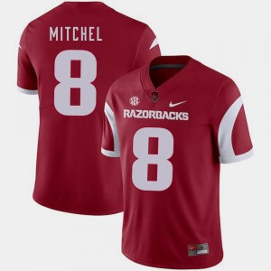 Cardinal Tevin Mitchel Arkansas Razorbacks Jersey For Men's Nike College Football #8