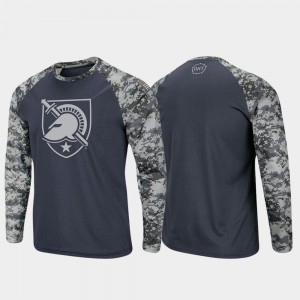 Charcoal Camo For Men's OHT Military Appreciation United States Military Academy T-Shirt Raglan Long Sleeve Digi Camo