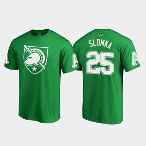Kelly Green White Logo Fanatics Branded #25 Connor Slomka Army T-Shirt St. Patrick's Day Men's