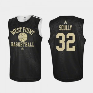 Practice Adidas College Basketball Men Black #32 John Scully Army Black Knights Jersey