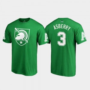 #3 Kelly Green White Logo Fanatics Branded Men's Jordan Asberry Army T-Shirt St. Patrick's Day
