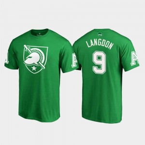 #9 St. Patrick's Day White Logo Fanatics Branded Kelly Green For Men's Luke Langdon United States Military Academy T-Shirt