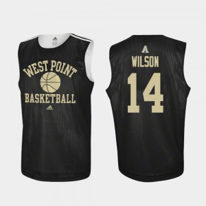 #14 Practice Matt Wilson Army Black Knights Jersey Black For Men Adidas College Basketball