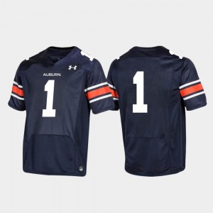 Premier Auburn Tigers Jersey College Football Under Armour Navy For Men #1