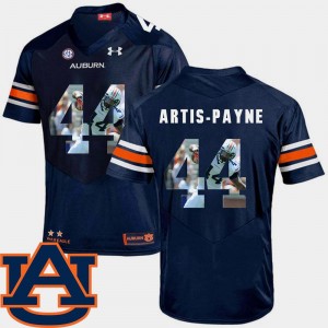 Navy #44 Pictorial Fashion Mens Football Cameron Artis-Payne Auburn University Jersey