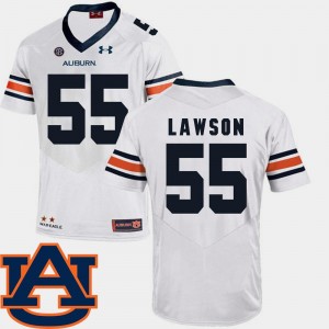 Carl Lawson Auburn Tigers Jersey For Men's White #55 College Football SEC Patch Replica