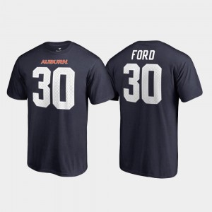 Dee Ford Auburn T-Shirt Name & Number #30 Navy For Men's College Legends