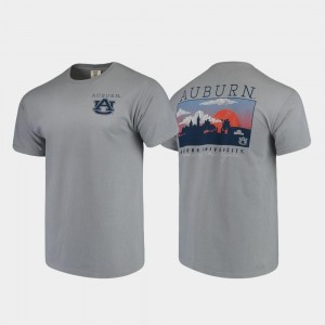 For Men's Comfort Colors Tigers T-Shirt Gray Campus Scenery