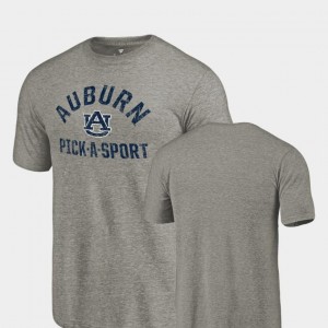 Auburn University T-Shirt Pick-A-Sport Gray Tri Blend Distressed Men's