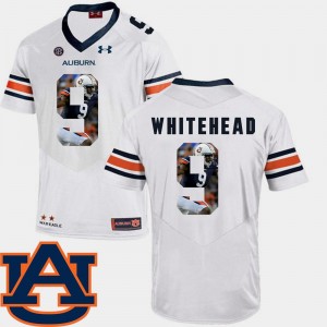 Football #9 Jermaine Whitehead Auburn Jersey Pictorial Fashion For Men White
