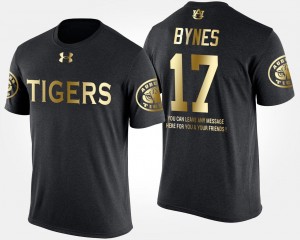 For Men's Josh Bynes Auburn T-Shirt #17 Gold Limited Short Sleeve With Message Black
