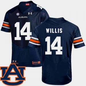 Navy College Football #14 SEC Patch Replica For Men Malik Willis Auburn Jersey