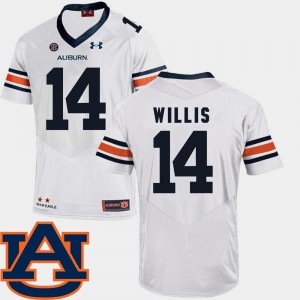 #14 College Football White For Men's SEC Patch Replica Malik Willis Auburn Tigers Jersey