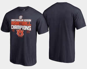 Basketball Regular Season Navy Auburn T-Shirt Fanatics Branded 2018 SEC Champions For Men