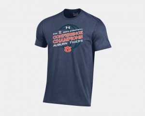 Men Navy Under Armour 2018 SEC Champions Basketball Regular Season Tigers T-Shirt