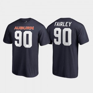 Nick Fairley Tigers T-Shirt #90 Men College Legends Name & Number Navy